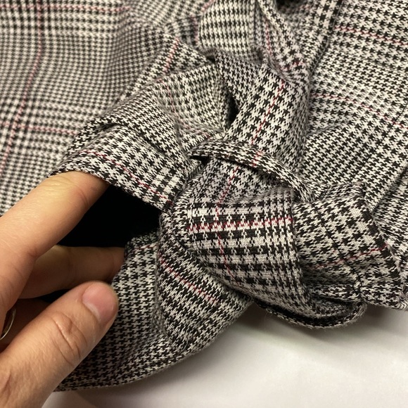 Love Tree Paperbag Pants Hounds Tooth High Waisted Large Ankle Trousers size L - Picture 9 of 12